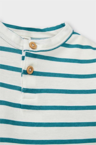 Ensemble T-shirt rayé et Short à taille élastique pour bébé garçon