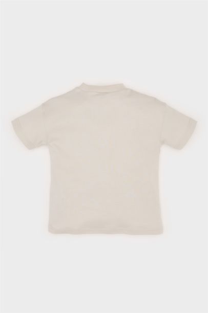 Bisiklet Yaka Basic Düz Kısa Kollu Tişört Erkek Bebek