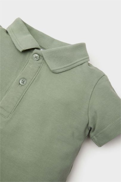 Pike Kısa Kollu Polo Basic Düz Tişört Erkek Bebek