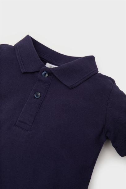 Pike Kısa Kollu Polo Basic Düz Tişört Erkek Bebek