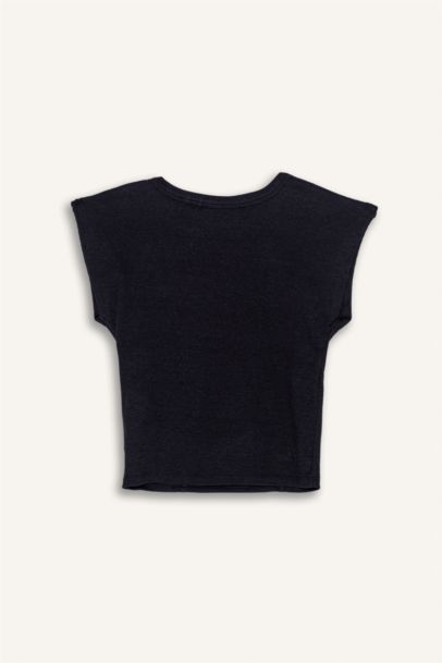 Slim Fit Crew Neck Camisole Short Sleeve T-Shirt
