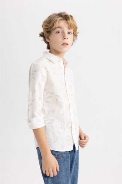 Boy Patterned Long Sleeve Shirt
