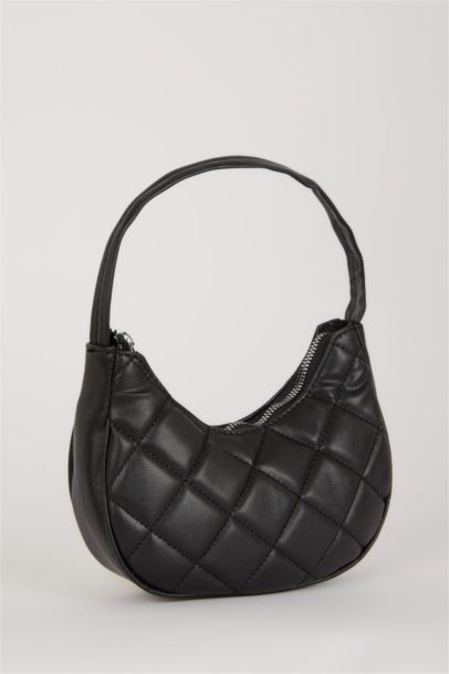 شنطة كتف حريمي أسود جلد صناعي