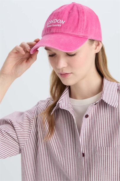 Woman Embroidered Denim Cap