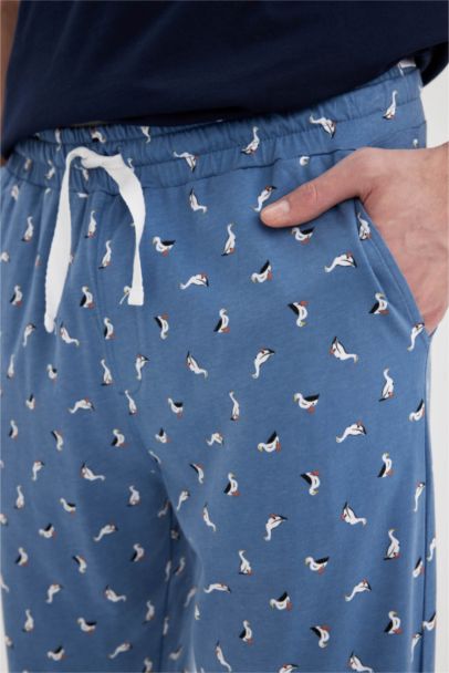 Pantalon de Pyjama à Motifs avec Poches coupe régulière