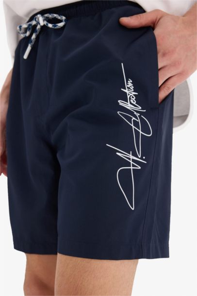 Short de bain court avec doublure filet Coupe droite