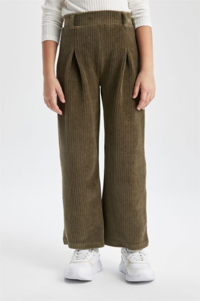 Girl Wide Leg Corduroy Sweatpants