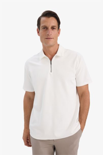 Regular Fit Pleat Polo T-Shirt
