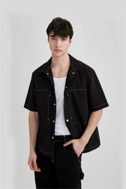 Relax Fit Cotton Short Sleeve Shirt