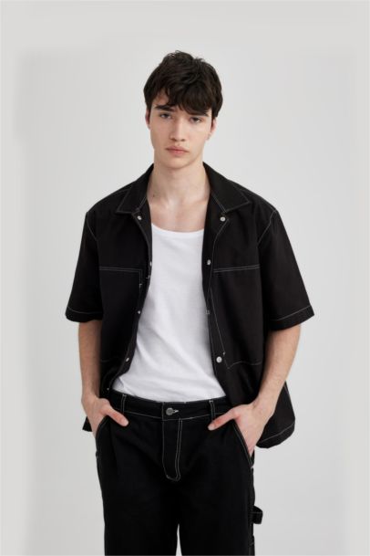 Relax Fit Cotton Short Sleeve Shirt