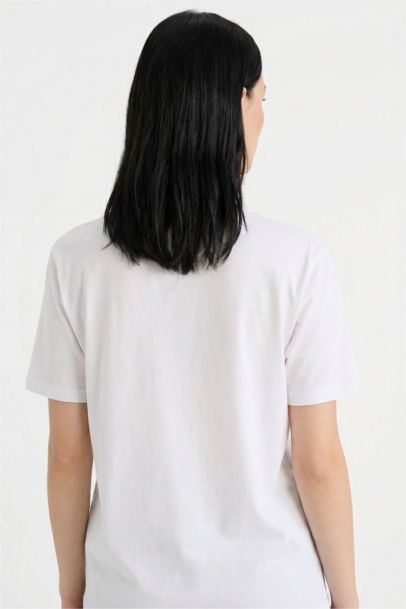 Regular Fit Crew Neck Basic Cotton T-Shirt