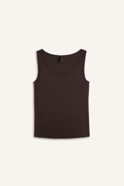 Әйелдерге слим пішімі дөңгелек жаға негізгі Ішкөйлек