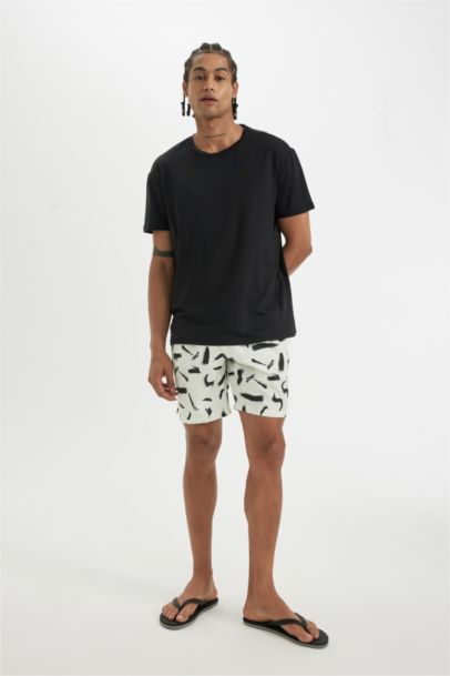 Regular Fit Printed Short Swim Shorts