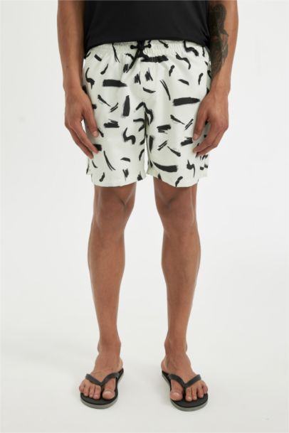 Regular Fit Printed Short Swim Shorts