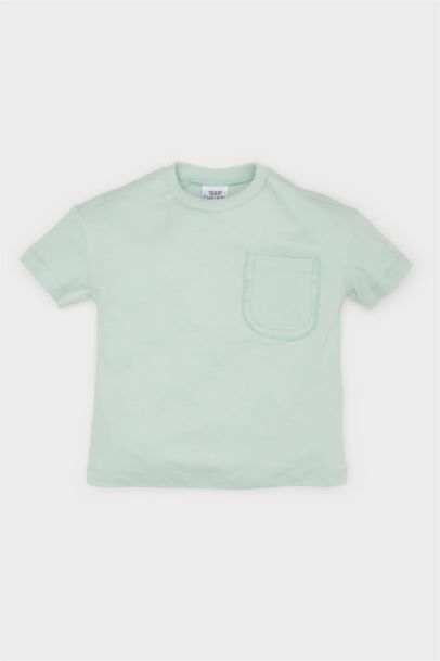 تيشيرت نص ردن قصة عادية بياقة مستديرة