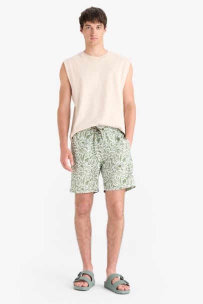 Regular Fit Printed Short Swim Shorts