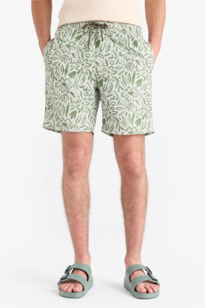 Regular Fit Printed Short Swim Shorts
