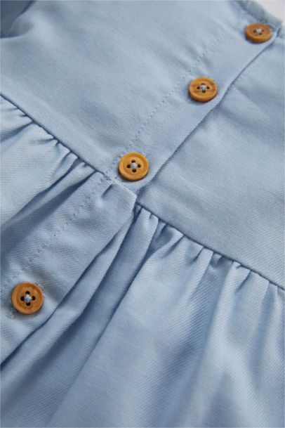 Baby Girl Long Sleeve Twill Dress