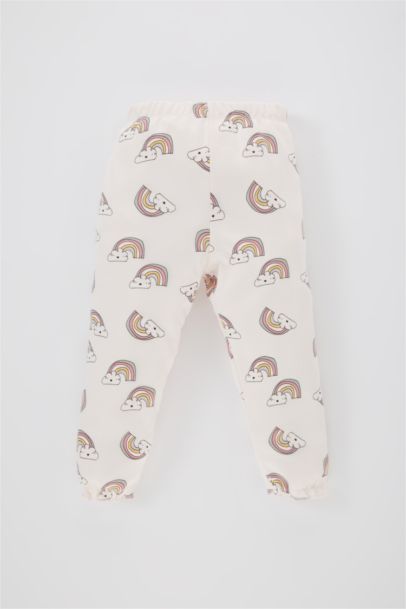 Baby Girl Rainbow Printed 2 Piece Pajama Set