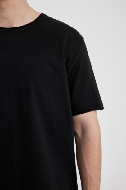 Regular Fit Crew Neck Dirty Short Sleeve T-Shirt