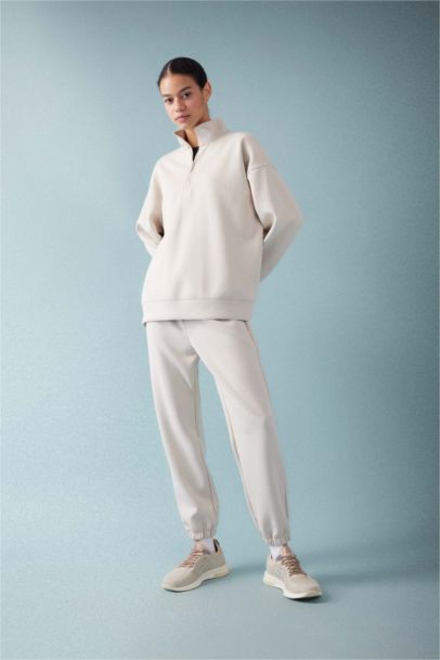 DeFactoFit Oversize Fit Zippered Sports Sweatshirt