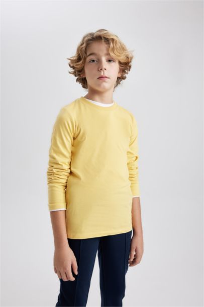 Boy Regular Fit Crew Neck Long Sleeve T-Shirt