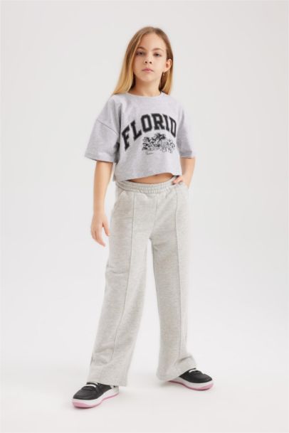 بنطرون وايد ليج بناتي برجل واسع