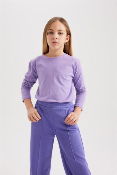 Girl Regular Fit Crew Neck Long Sleeve T-Shirt