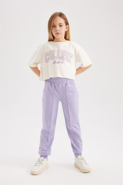 Girl 2 Piece Short Sleeve Crop T-Shirt