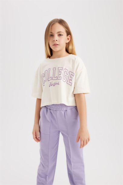 Girl 2 Piece Short Sleeve Crop T-Shirt