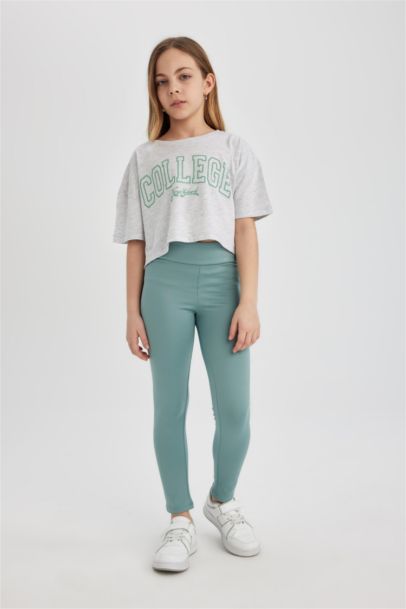 Girl 2 Piece Short Sleeve Crop T-Shirt