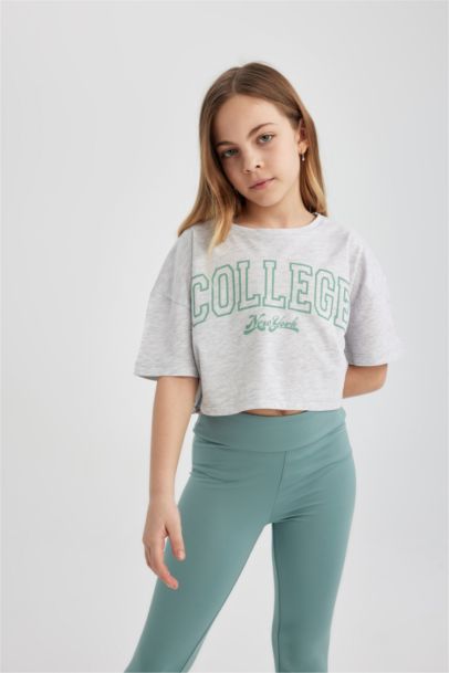 Girl 2 Piece Short Sleeve Crop T-Shirt