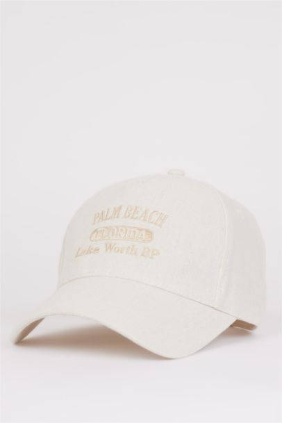 Woman Embroidered Linen Cap