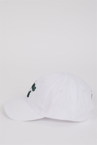 Woman Embroidered Cotton Cap