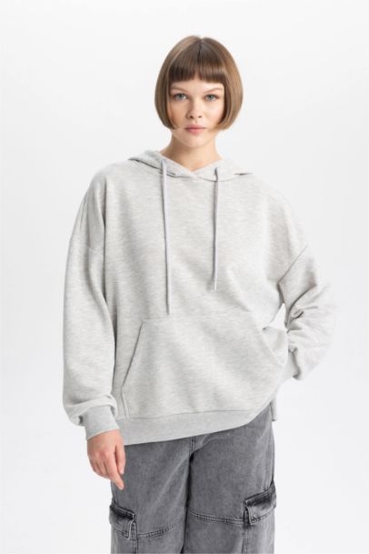 Oversize Fit Polo Neck Sweatshirt