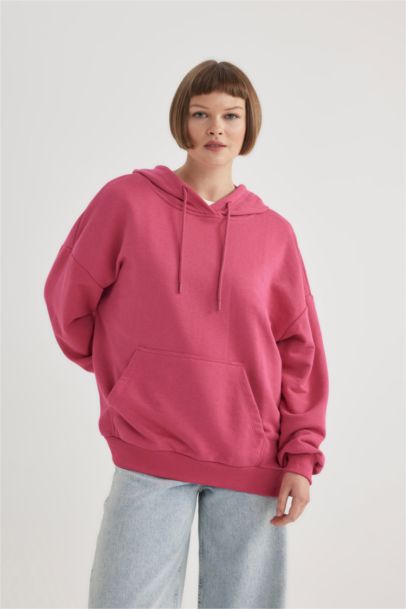 Oversize Fit Polo Neck Sweatshirt