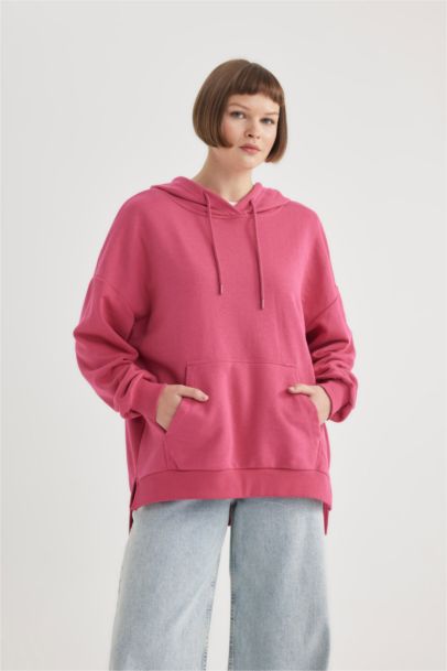 Oversize Fit Polo Neck Sweatshirt