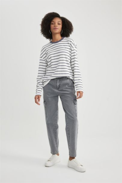 تيشيرت ردن طويل بياخة مستديرة