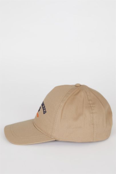 Boy Embroidered Cotton Cap