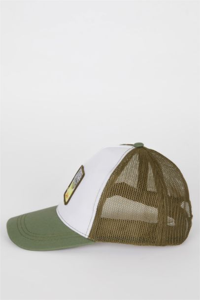 Boy Label Printed Gabardine Cap