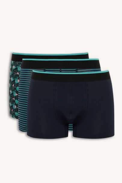 Regular Fit Çizgili 3'lü Boxer