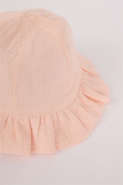 Müslin Bucket Şapka Kız Bebek