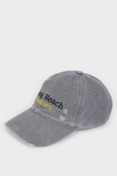 Boy Embroidered Baseball Basketball Denim Cap