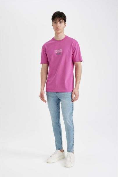 Regular Fit Keith Haring Licensed Crew Neck Printed Short Sleeve T-Shirt