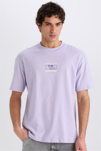 Boxy Fit One Piece  Crew Neck Printed Short Sleeve T-Shirt