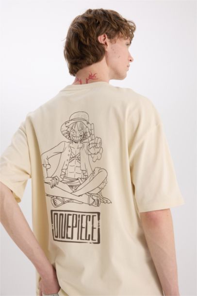 Oversize Fit One Piece  Crew Neck Printed Short Sleeve T-Shirt