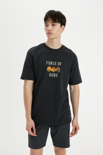 Regular Fit Batman Licence Crew Neck Short Sleeve T-Shirt