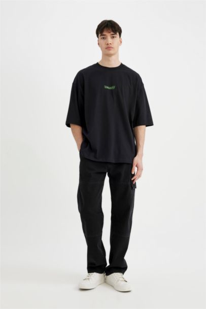 Dragon Ball Loose Fit Crew Neck Back Printed T-Shirt