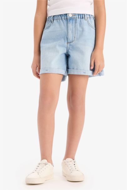 Girl Paperbag Denim Shorts