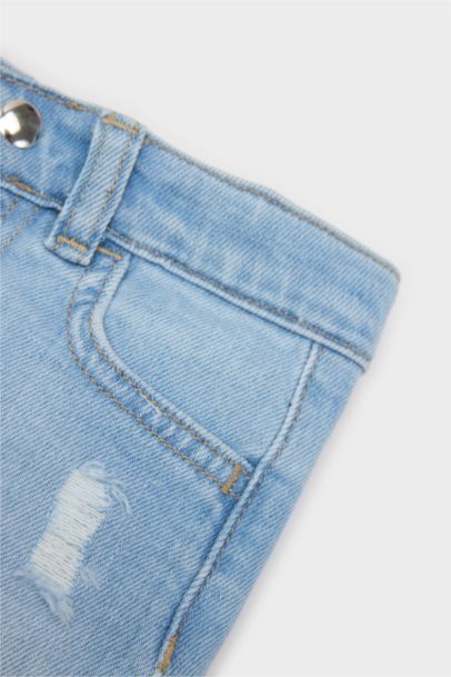 Baby Girl Regular Fit Denim Shorts